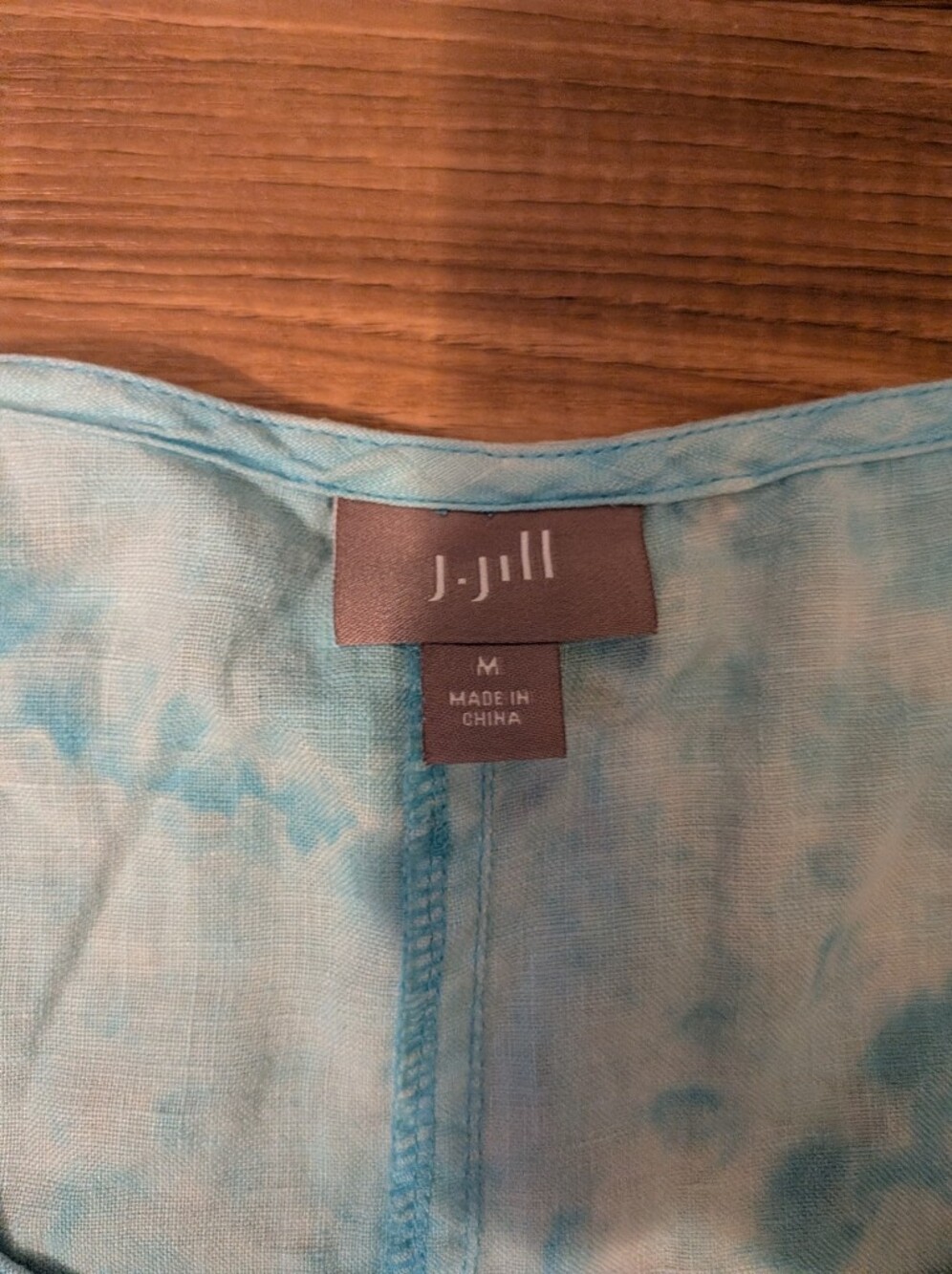 J.Jill Linen Dress Bleach Dyed With Pockets Size M - Picture 4 of 9